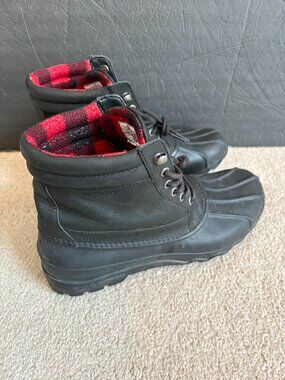 Sperry Top Sider Duck Boots Men's Size 8.5 Black Waterproof STS15806